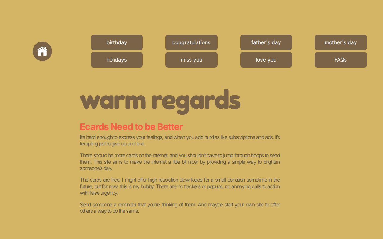 warm regards